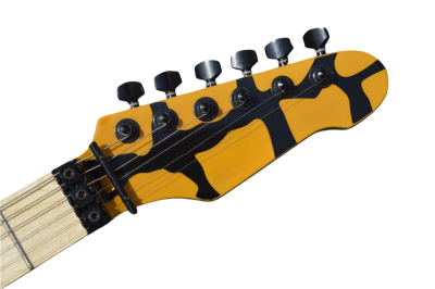 Custom Obsidian George GL200MT Yellow Tiger Lynch Electric Guitar - Image 3