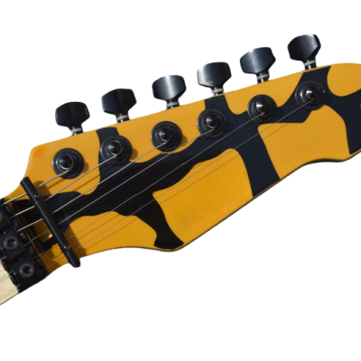 Custom Obsidian George GL200MT Yellow Tiger Lynch Electric Guitar - Image 3