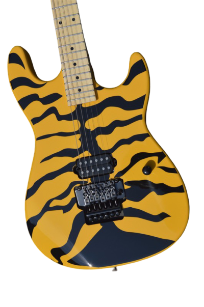 Custom Obsidian George GL200MT Yellow Tiger Lynch Electric Guitar