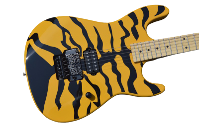 Custom Obsidian George GL200MT Yellow Tiger Lynch Electric Guitar - Image 6