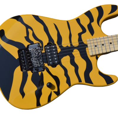 Custom Obsidian George GL200MT Yellow Tiger Lynch Electric Guitar - Image 6