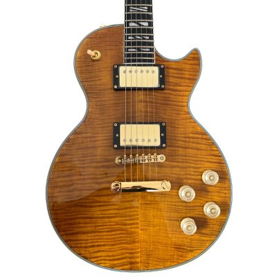 Custom Crown Supreme Trans Amber Neal Schon Root Beer Burst Quilted Maple Top Guitar