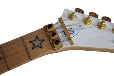 Custom Cinder Richie Sambora Double Neck Jersey Star 6 and 6 String Alpine White Guitar - Image 6