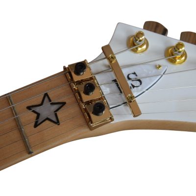 Custom Cinder Richie Sambora Double Neck Jersey Star 6 and 6 String Alpine White Guitar - Image 6