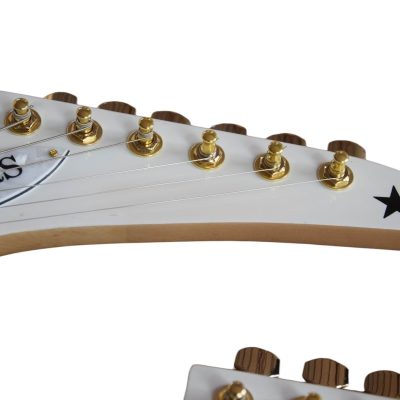 Custom Cinder Richie Sambora Double Neck Jersey Star 6 and 6 String Alpine White Guitar - Image 8
