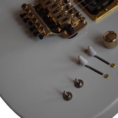 Custom Cinder Richie Sambora Double Neck Jersey Star 6 and 6 String Alpine White Guitar - Image 9
