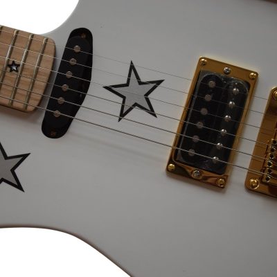 Custom Cinder Richie Sambora Double Neck Jersey Star 6 and 6 String Alpine White Guitar - Image 10