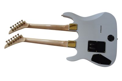 Custom Cinder Richie Sambora Double Neck Jersey Star 6 and 6 String Alpine White Guitar - Image 11