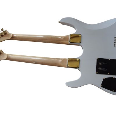 Custom Cinder Richie Sambora Double Neck Jersey Star 6 and 6 String Alpine White Guitar - Image 11