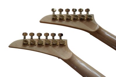 Custom Cinder Richie Sambora Double Neck Jersey Star 6 and 6 String Alpine White Guitar - Image 13