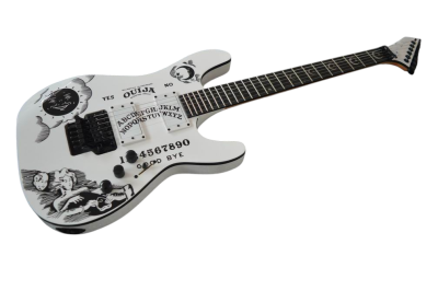 Custom Obsidian Kirk Hammett Ouija White Moon Inlays Natural Finish Neck Electric Guitar - Image 5