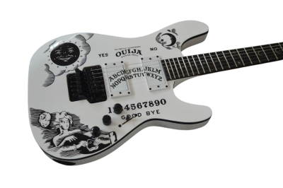 Custom Obsidian Kirk Hammett Ouija White Moon Inlays Natural Finish Neck Electric Guitar