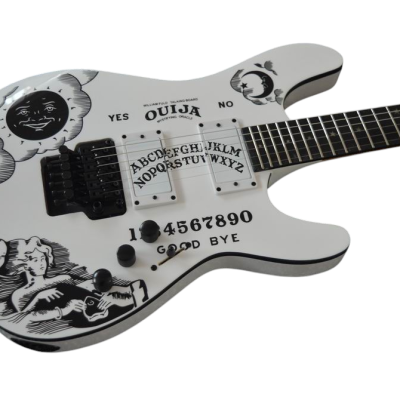 Custom Obsidian Kirk Hammett Ouija White Moon Inlays Natural Finish Neck Electric Guitar