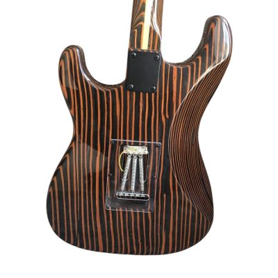 Custom Regent Zebra Wood 6 String Electric Guitar - Image 2