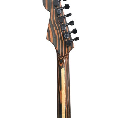 Custom Regent Zebra Wood 6 String Electric Guitar - Image 3