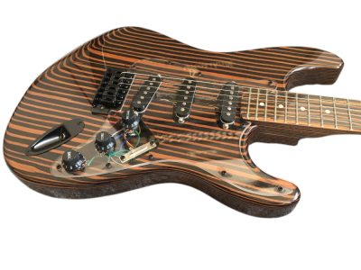 Custom Regent Zebra Wood 6 String Electric Guitar - Image 5