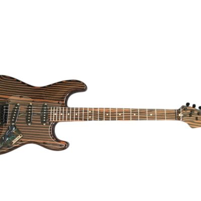 Custom Regent Zebra Wood 6 String Electric Guitar - Image 6