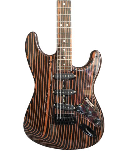 Custom Regent Zebra Wood 6 String Electric Guitar