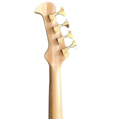 Custom Pulse Buzzard Natural Zebrano Zebrawood Entwistle 4 String Bass Number Inlays - Image 8