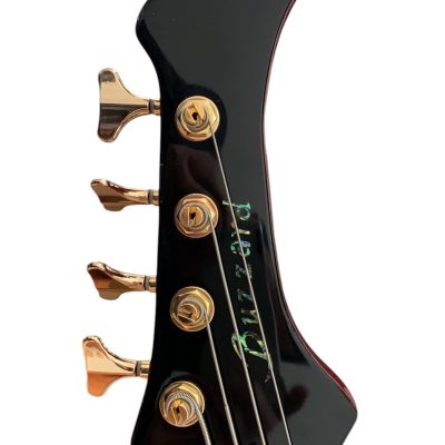 Custom Pulse Buzzard Metallic Red Entwistle 4 String Bass Number Inlays - Image 3