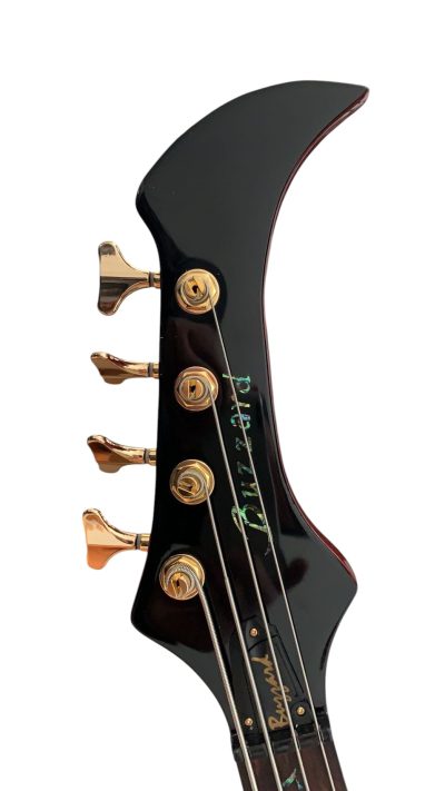 Custom Pulse Buzzard Metallic Red Entwistle 4 String Bass Number Inlays - Image 3