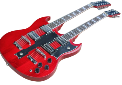 Custom Crown SG Jimmy Page Heritage Cherry Zeppelin Double Neck 12 6 String EDS1275 Guitar - Image 3