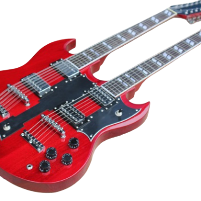 Custom Crown SG Jimmy Page Heritage Cherry Zeppelin Double Neck 12 6 String EDS1275 Guitar - Image 3