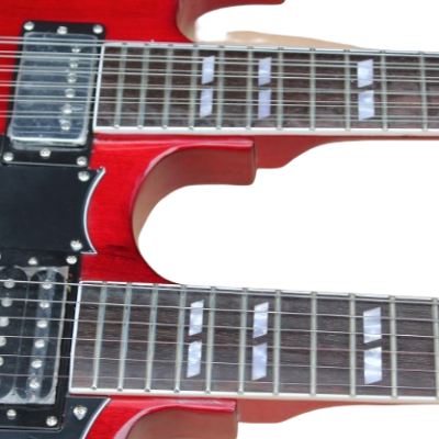 Custom Crown SG Jimmy Page Heritage Cherry Zeppelin Double Neck 12 6 String EDS1275 Guitar - Image 4
