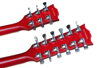 Custom Crown SG Jimmy Page Heritage Cherry Zeppelin Double Neck 12 6 String EDS1275 Guitar - Image 5