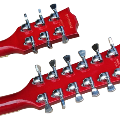 Custom Crown SG Jimmy Page Heritage Cherry Zeppelin Double Neck 12 6 String EDS1275 Guitar - Image 5