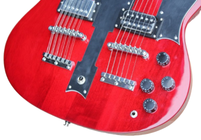 Custom Crown SG Jimmy Page Heritage Cherry Zeppelin Double Neck 12 6 String EDS1275 Guitar - Image 7