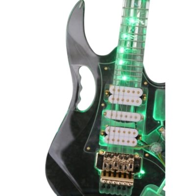 Custom Axis Plexiglass Acrylic Lucite Green LED Tremolo Jem Guitar - Image 5