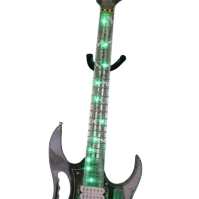 Custom Axis Plexiglass Acrylic Lucite Green LED Tremolo Jem Guitar - Image 7