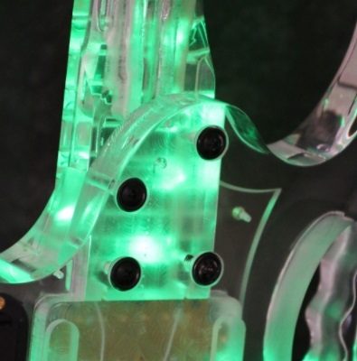 Custom Axis Plexiglass Acrylic Lucite Green LED Tremolo Jem Guitar - Image 6