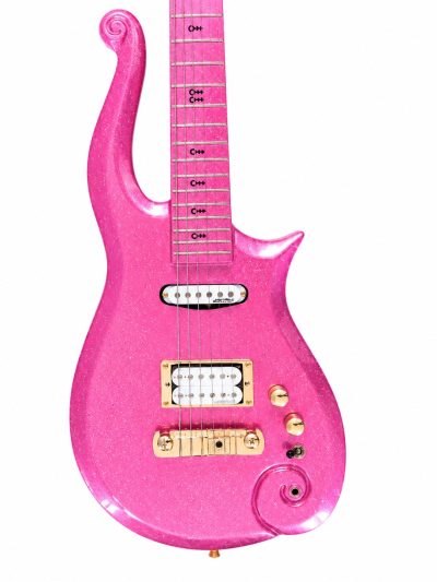 Custom Ember Prince Cloud Pink Sparkle Finish Gold Hardware Guitar