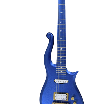 Custom Ember Prince Cloud Blue Angel 6 String Electric Guitar Gold Hardware