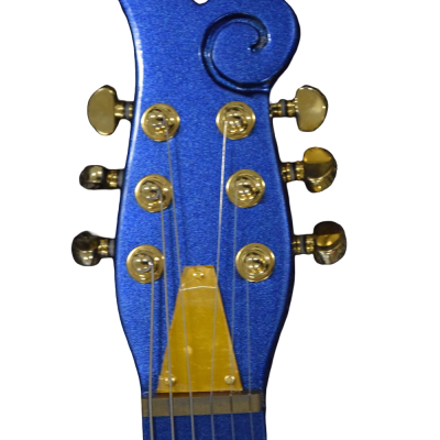Custom Ember Prince Cloud Blue Angel 6 String Electric Guitar Gold Hardware - Image 5