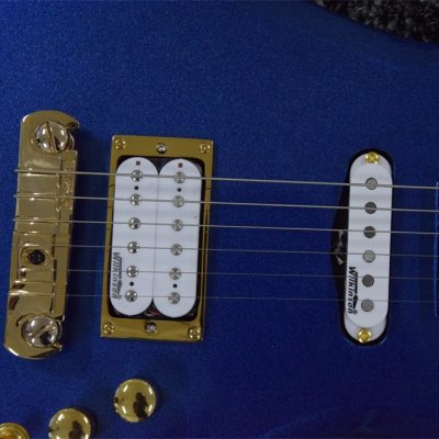 Custom Ember Prince Cloud Blue Angel 6 String Electric Guitar Gold Hardware - Image 3