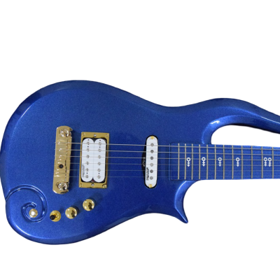 Custom Ember Prince Cloud Blue Angel 6 String Electric Guitar Gold Hardware - Image 7