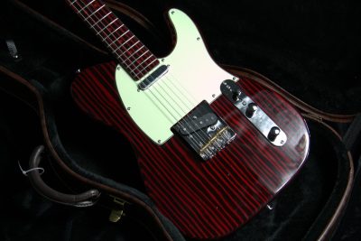 Custom Regent Sandblasted Crimson Red Transparent Finish Guitar - Image 3