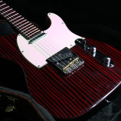 Custom Regent Sandblasted Crimson Red Transparent Finish Guitar - Image 4