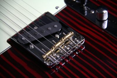 Custom Regent Sandblasted Crimson Red Transparent Finish Guitar - Image 5