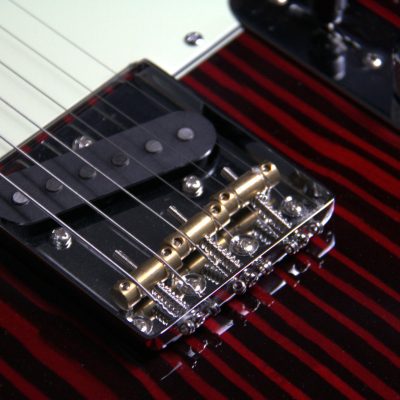 Custom Regent Sandblasted Crimson Red Transparent Finish Guitar - Image 5