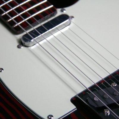 Custom Regent Sandblasted Crimson Red Transparent Finish Guitar - Image 6