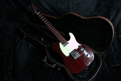 Custom Regent Sandblasted Crimson Red Transparent Finish Guitar - Image 12