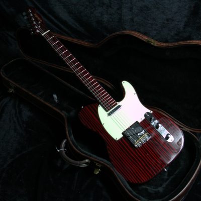 Custom Regent Sandblasted Crimson Red Transparent Finish Guitar - Image 12