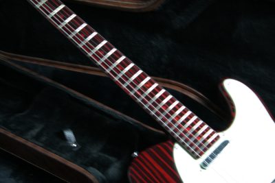 Custom Regent Sandblasted Crimson Red Transparent Finish Guitar - Image 7
