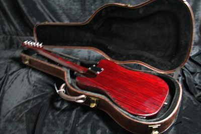 Custom Regent Sandblasted Crimson Red Transparent Finish Guitar - Image 8