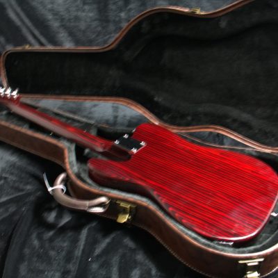 Custom Regent Sandblasted Crimson Red Transparent Finish Guitar - Image 8