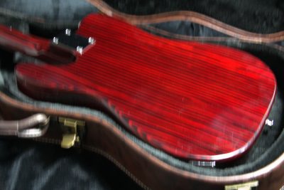 Custom Regent Sandblasted Crimson Red Transparent Finish Guitar - Image 9